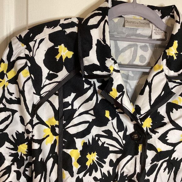 Drapers & Damons Women's Jacket Size 1X Colorful Cotton Blend Pockets - Picture 5 of 9